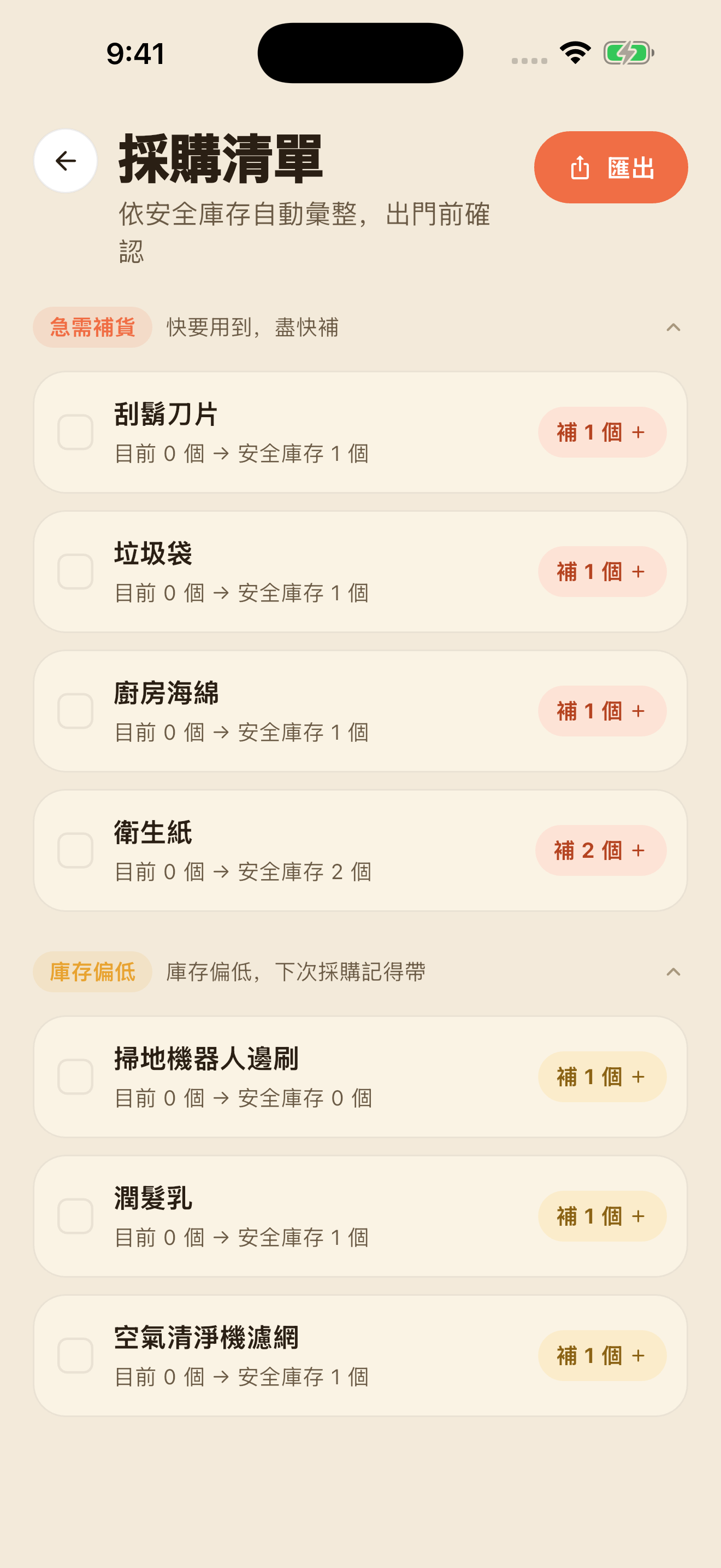 採購清單